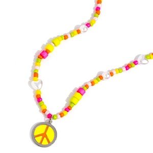 Peace Sign Multi color necklace